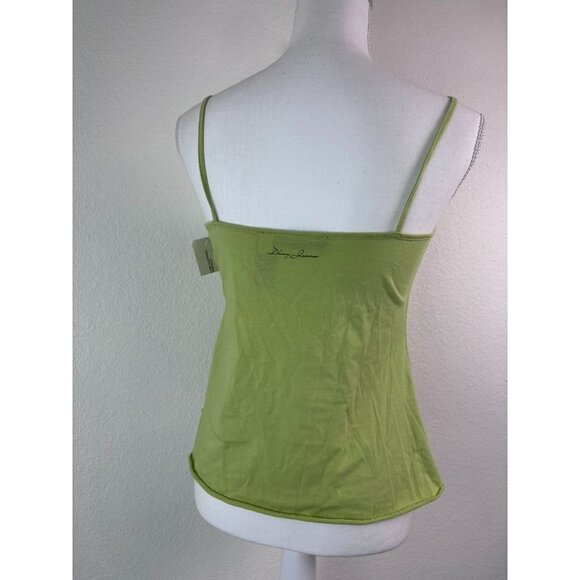 Vintage DKNY women's medium green sequin Y2K 90's cami tank top deadstock NWT - Picture 4 of 6